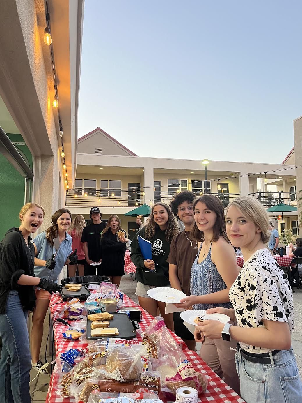 Students attend a RES hall event